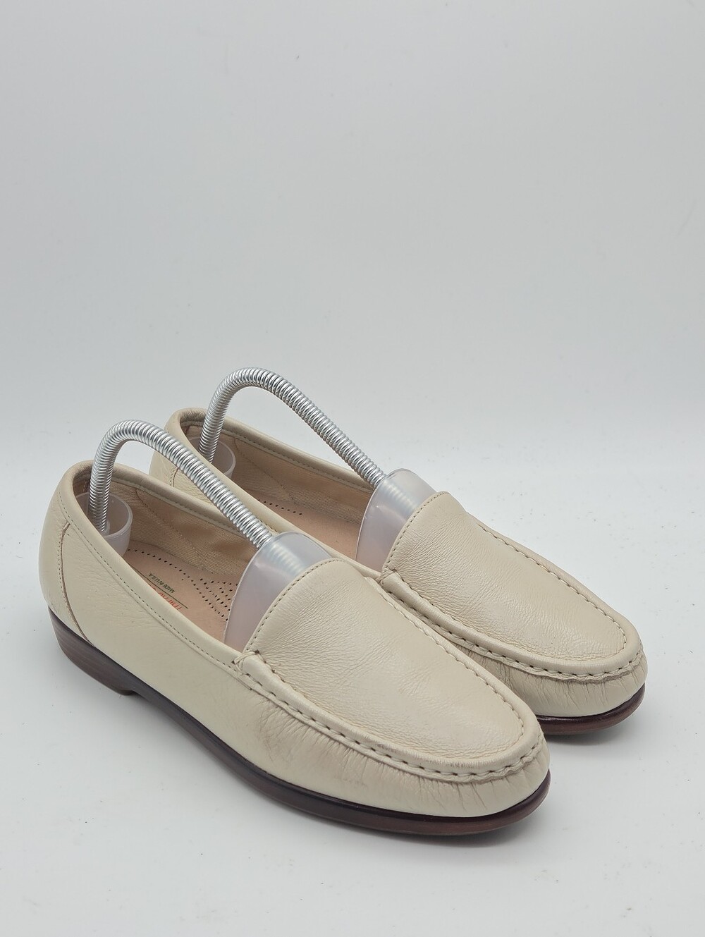 SAS Simplify Leather Loafers Ecru‎ Size 9 Wide - Picture 2 of 8
